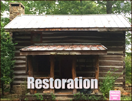 Historic Log Cabin Restoration  Robersonville, North Carolina
